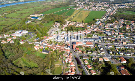 La fotografia aerea di Saint Jean de Boiseau villaggio in Loire Atlantique, Francia Foto Stock