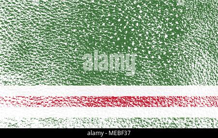 Bandiera della Repubblica cecena di Ichkeria con il vecchio texture. Illustrazione Vettoriale Illustrazione Vettoriale