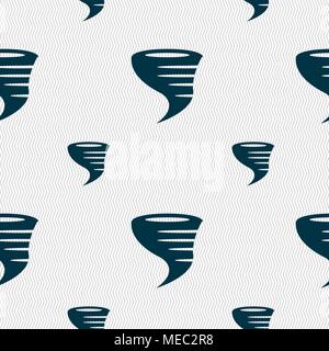 Icona di tornado. Modello senza cuciture con texture geometrica. Illustrazione Vettoriale Illustrazione Vettoriale