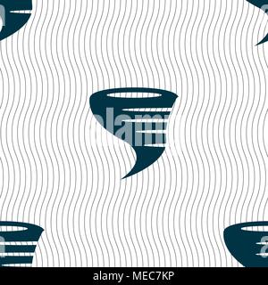 Icona di tornado. Modello senza cuciture con texture geometrica. Illustrazione Vettoriale Illustrazione Vettoriale
