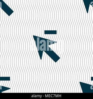 Cursore freccia icona meno segno. Modello senza cuciture con texture geometrica. Illustrazione Vettoriale Illustrazione Vettoriale