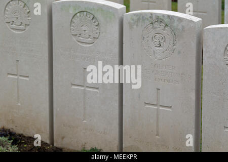 Australian graves sul fronte occidentale Foto Stock