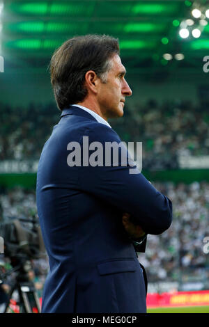 Sport,football,Bundesliga,2017/2018,Borussia Moenchengladbach vs VfL Wolfsburg 3:0,Stadium Borussia Park,head coach Bruno Labbadia (Wolfsburg) Foto Stock