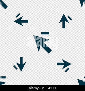 Cursore freccia icona meno segno. Modello senza cuciture con texture geometrica. Illustrazione Vettoriale Illustrazione Vettoriale