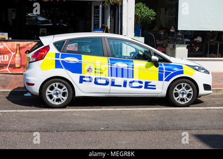 Parcheggio auto della polizia Foto Stock