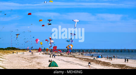 2018 Adelaide International Kite Festival al semaforo Beach, Sauth Australia Foto Stock