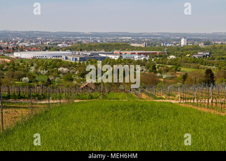 Vista in elevazione del Vitra Campus e fabbrica in Weil am Rhein, Germania Foto Stock