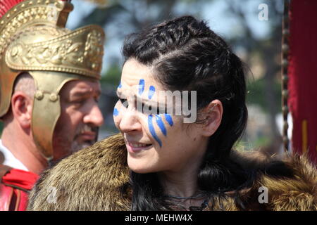 Roma, Italia, 22 aprile 2018. 2771 Compleanno - nascita di Roma le celebrazioni al Circo Massimo, ROMA, Italia, il 22 aprile, 2018 Credit: Gari Wyn Williams/Alamy Live News Foto Stock