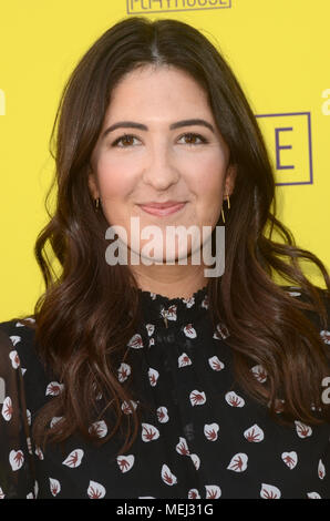 Pasadena, California, Stati Uniti d'America. 22 apr, 2018. D'arcy Carden all'apertura notturna dell'a Belleville playhouse di Pasadena il 22 aprile 2018 a Pasadena, in California. Credito: David Edwards/media/punzone Alamy Live News Foto Stock