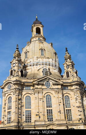 La Frauenkirche di Dresda, la Chiesa di Nostra Signora di Dresda, Germania Foto Stock