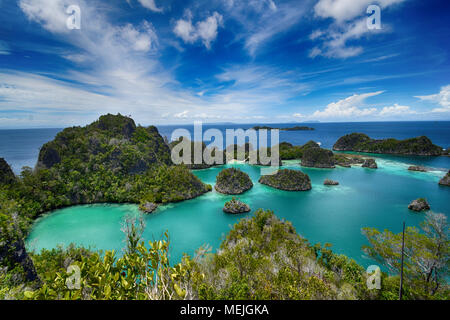 Isole Pianemo a Raja Ampat arcipelago (Indonesia) Foto Stock