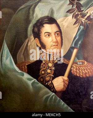 José Francisco de San Martín y Matorras (1778 - 1850), José de San Martín, Argentine generale e il primo leader della parte meridionale del Sud America il successo della lotta per l indipendenza dall'Impero spagnolo che ha servito come il protettore del Perù. Foto Stock