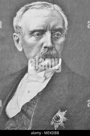 Chlodwig Carl Viktor, principe di Hohenlohe-Schilingsfürst, principe di Ratibor e Corvey (1819 - 1901), il principe di Hohenlohe, statista tedesco, che ha servito come cancelliere della Germania e primo ministro della Prussia dal 1894 al 1900. Foto Stock
