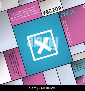 Icona Annulla segno. Appartamento moderno stile per il design. Illustrazione Vettoriale Illustrazione Vettoriale