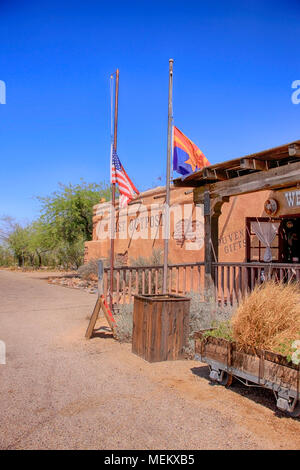 L'ultimo avamposto store presso la vecchia pellicola di Tucson Studios parco divertimenti in Arizona Foto Stock