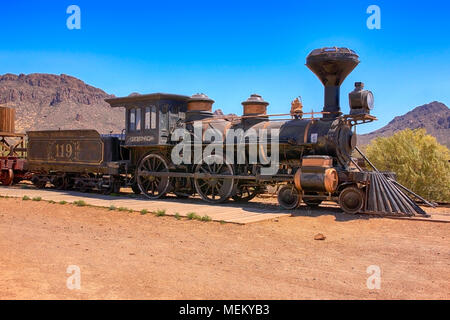 Il Reno Locomotime utilizzato in il giocatore film presso la vecchia pellicola di Tucson Studios parco divertimenti in Arizona Foto Stock