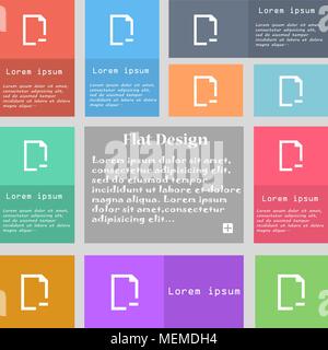 Rimuovere cartella icona segno. Set di pulsanti multicolori con spazio per il testo. Illustrazione Vettoriale Illustrazione Vettoriale