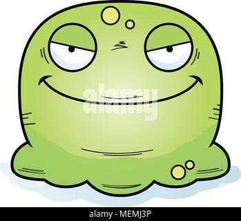 Un cartoon illustrazione di un male cercando booger. Illustrazione Vettoriale