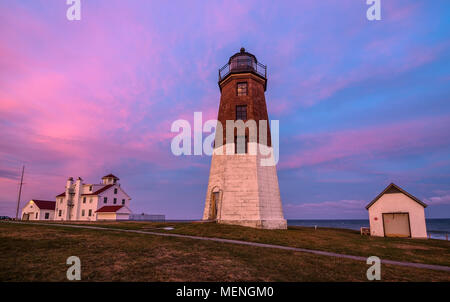 Punto Judith faro nel punto Judith Rhode Island Foto Stock