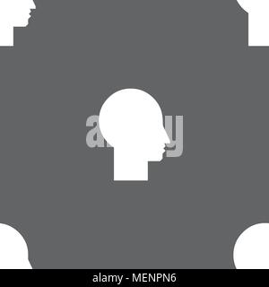 Utente icona segno. Simbolo di persona. Impostare i tasti colorati. Seamless pattern su uno sfondo grigio. Illustrazione Vettoriale Illustrazione Vettoriale