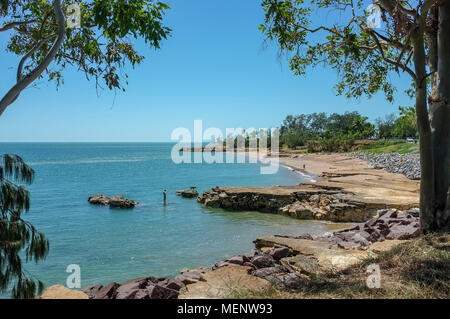 Nightcliff spiaggia, in un sobborgo di Darwin, nel Territorio del Nord, l'Australia. Foto Stock