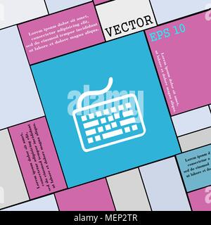 Icona della tastiera segno. Appartamento moderno stile per il design. Illustrazione Vettoriale Illustrazione Vettoriale