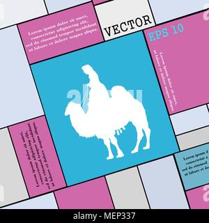 Icona del cammello segno. Appartamento moderno stile per il design. Illustrazione Vettoriale Illustrazione Vettoriale