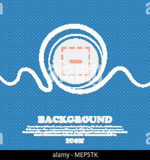 Il segno meno in un quadrato segno. Blu e bianco sfondo astratto di tinte con spazio per il testo e per il design. Illustrazione Vettoriale Illustrazione Vettoriale
