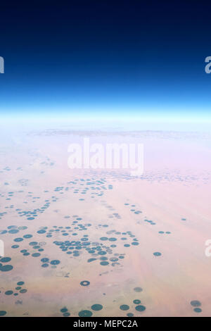 Inverdimento deserto: Crop Circles (Center-Pivot irrigazione) Foto Stock