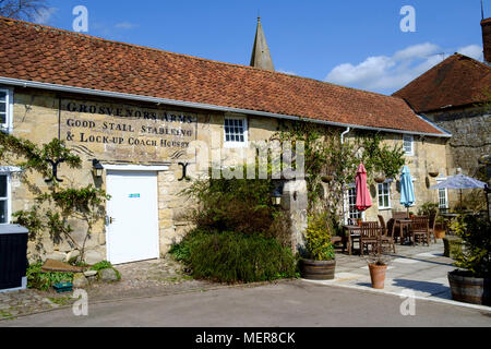 Hindon un piccolo villaggio vicino Warminster Wiltshire, Inghilterra UK l'Angel Inn Foto Stock