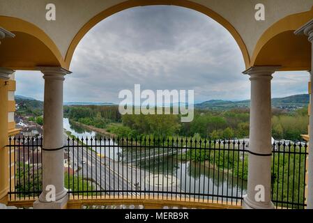 Vista dall'Abbazia di Melk in Austria Foto Stock