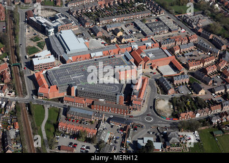 Vista aerea del Flemingate Shopping Centre Foto Stock