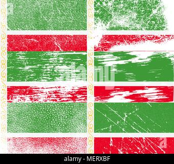 Bandiera della Repubblica cecena con il vecchio texture. Illustrazione Vettoriale Illustrazione Vettoriale