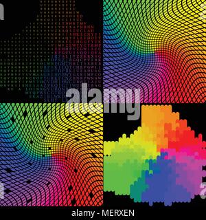 Set di mosaico multicolore. SFONDO astratto. Illustrazione Vettoriale Illustrazione Vettoriale