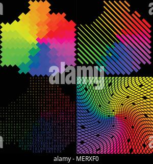 Set di mosaico multicolore. SFONDO astratto. Illustrazione Vettoriale Illustrazione Vettoriale