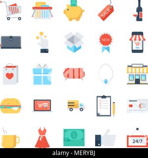Shopping e Commercio Illustrazione Vettoriale