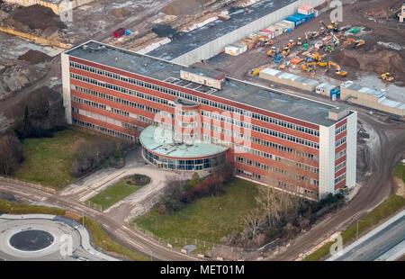 Sito di ex Opel impianto 1 con la ex fabbrica Opel amministrazione, Bochum, Nord Reno-Westfalia, Germania Foto Stock