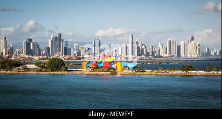 Panorama della città di Panama, la capitale della Repubblica di Panama. Foto Stock