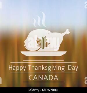 Felice giorno del Ringraziamento Canada sfondo sfocato. Illustrazione Vettoriale. Illustrazione Vettoriale