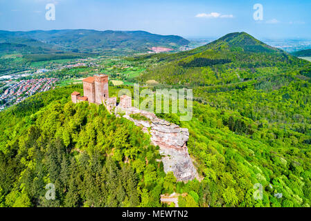 Il castello di Trifels nella Foresta del Palatinato. Renania-palatinato, Germania Foto Stock