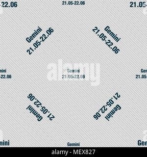 Gemini segno. Modello senza cuciture con texture geometrica. Illustrazione Vettoriale Illustrazione Vettoriale