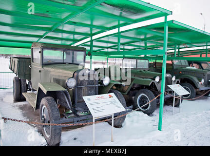 Il Parco della Vittoria, veicoli militari, Nizhny Novgorod, GAZ-AA Foto Stock