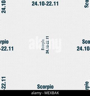 Segno dello scorpione. Modello senza cuciture con texture geometrica. Illustrazione Vettoriale Illustrazione Vettoriale