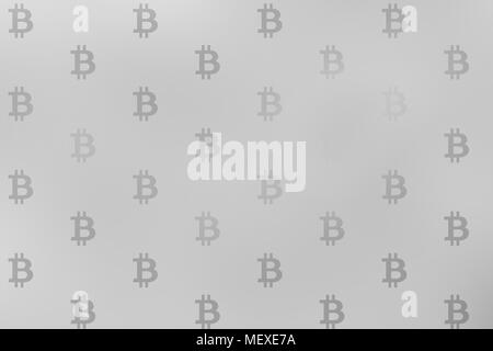 Bitcoin cryptocurrency texture grigio può essere lo sfondo Foto Stock