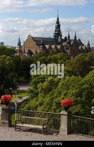 Stoccolma, Svezia - 20 agosto 2017: Creazione del museo Nordico visto dal Skansen. Il museo fu istituito nel 1873 da Artur Hazelius, e l'edificio è stato Foto Stock