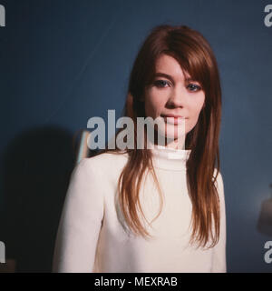 Françoise Hardy, französische Sängerin und Schauspielerin, Deutschland 1970er Jahre. Il francese attrice e cantante Françoise Hardy, Germania degli anni settanta. Foto Stock