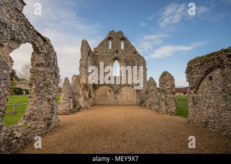 Rovine di Boxgrove Priory vicino a Chichester, West Sussex, Regno Unito Foto Stock