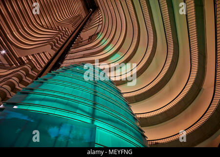 Atlanta capitale della condizione degli Stati Uniti della Georgia, iconico interno del Marriott Marquis, un popolare hotel in downtown Atlanta su Peachtree Avenue Foto Stock