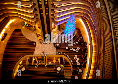 Atlanta capitale della condizione degli Stati Uniti della Georgia, iconico interno del Marriott Marquis, un popolare hotel in downtown Atlanta su Peachtree Avenue Foto Stock