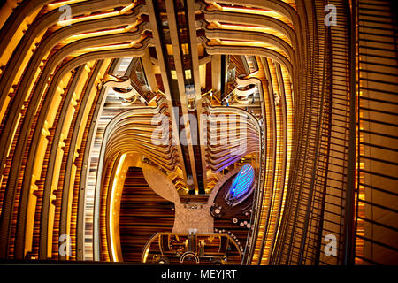 Atlanta capitale della condizione degli Stati Uniti della Georgia, iconico interno del Marriott Marquis, un popolare hotel in downtown Atlanta su Peachtree Avenue Foto Stock